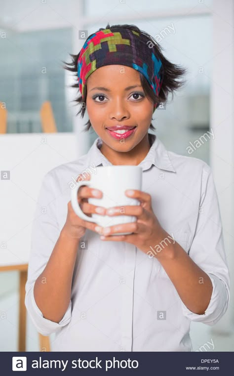 Download this stock image: Artistic woman holding cup of coffee - DPEY5A from Alamy's library of millions of high resolution stock photos, illustrations and vectors. Holding A Coffee Cup Pose, Person Holding Coffee Reference, Holding Coffee Reference, Holding Cup Pose Reference, Person Holding Mug Reference, Person Holding Cup Reference, Holding A Teacup Reference, Holding Mug Pose, Holding Cup Pose