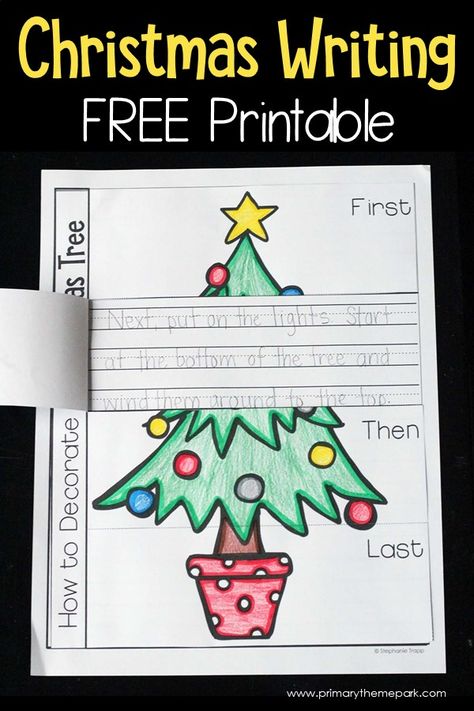 How to Decorate a Christmas Tree Writing Prompt Free Printable #christmaswriting #christmasactivityforkids #christmaslearning Christmas Crafts Primary School, Christmas Tree Writing Activity, Christmas Tree Worksheet Preschool, Christmas School Worksheets, Ela Christmas Activities, Christmas Worksheets 3rd Grade, Christmas Read Alouds With Activities, 2nd Grade Christmas Activities, 3rd Grade Christmas Activities