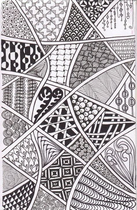 Modele Zentangle, Zantangle Art, Arte Doodle, Zentangle Ideas, Zen Tangles, Tangle Doodle, Oodles Of Doodles, Zentangle Designs, Zentangle Doodles