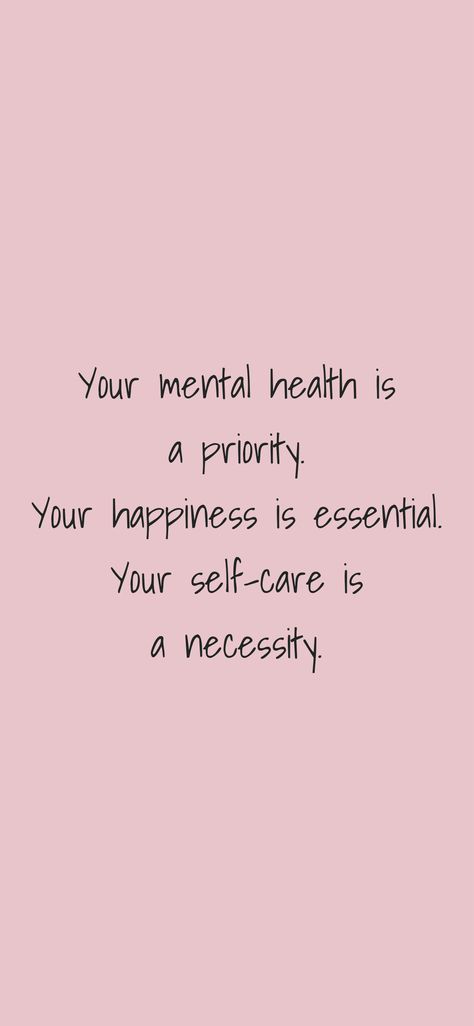 Your mental health is a priority. Your happiness is essential. Your self-care is a necessity.   From the Motivation app: https://motivation.app/download Make Myself A Priority, Making Yourself A Priority, Make Your Self A Priority, Make Your Health A Priority, Inspirational Quotes For Girls, Make Yourself A Priority, Motivation App, Self Care, Affirmations