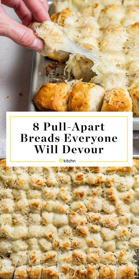 Pull-apart breads are a quick and delicious snack that's perfect for Super Bowl (or any game day, really). Make it from scratch or use a shortcut with pizza dough or store-bought bread. It’s easy to make, easy to transport, can be sweet or savory, and really helps to bring a potluck of dips and snacks together.