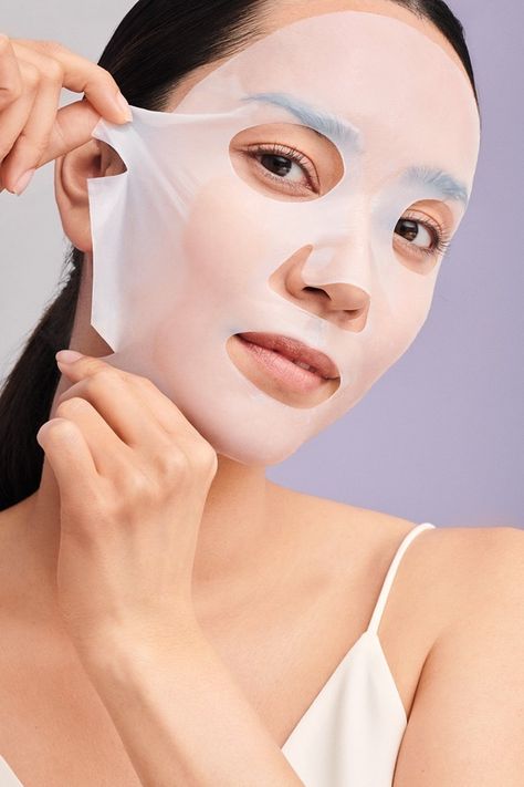 Face Mask Photography, Skin Facial Photography, Face Mask Photoshoot, Face Sheet Mask Photography, Sheetmask Skincare Aesthetic, Mascara Hacks, Hydrating Face Mask, Skincare Products Photography, Budget Beauty