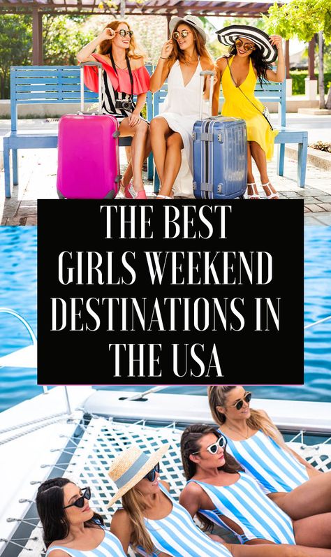 Best Girls Trip Destinations, Birthday Itinerary, Weekend Beach Trip, Girls Trip Destinations, Girlfriend Trips, Goodie Bag Ideas, Weekend Routine, Girls Beach Trip, Girls Weekend Getaway