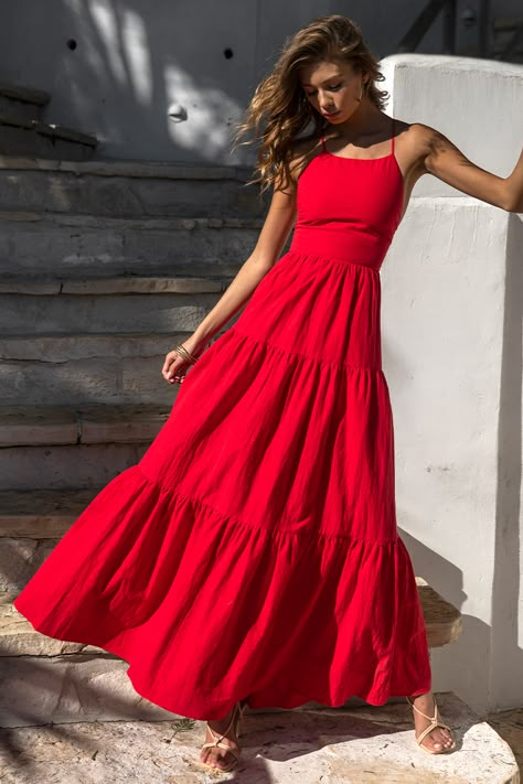 Remy Maxi Dress - Red Boho Plaid, Loose Summer Dress, Boho Dresses Long, Red Maxi, Red Dress Maxi, Backless Maxi Dresses, Red Dresses, Long Maxi, Down Hairstyles