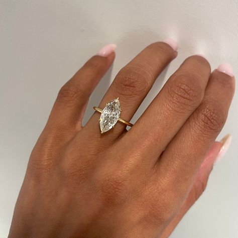 Inspired by our beloved VALERIA, meet VALERIA 2.21. Showcasing a very very elongated 2.21 carat marquise brilliant diamond, VALERIA 2.21 is an embodiment of strength personified. Secured by six prongs on a delicate comfort fit 18KT yellow gold band, VALERIA 2.21’s stunning marquise exudes timeless elegance. Marquise Engagement Ring 2.5 Carat, Unique Simple Rings, Elongated Oval Engagement Ring Gold, Two Engagement Rings Together, Marquise Engagement Ring 1 Carat, Marquise And Emerald Engagement Ring, 2.5 Carat Marquise Engagement Ring, 1 5 Carat Marquise Engagement Ring, Unique Engagement Rings And Wedding Band