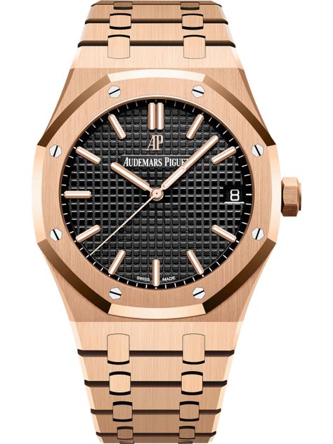 15500OR.OO.1220OR.01 - Royal Oak - Audemars Piguet Wrap Watches, Pink Gold Bracelet, Ap Royal Oak, Audemars Piguet Watches, Rose Gold Watches Women, Goal Board, Ceramic Watch, Blue Watches, Audemars Piguet Royal Oak