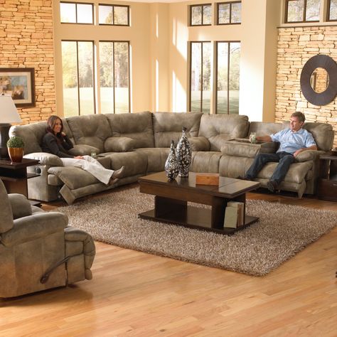 In a time where everything seems to be canceled, rest easy knowing that the Voyager sectional remains, and it's as comfy as ever🤩 See your local dealer about bringing one home! Sectional Decor, Sofa With Recliner, Catnapper Furniture, Family Room Sectional, Reclining Sectional Sofa, Power Reclining Sectional Sofa, Microfiber Couch, Large Sectional Sofa, Living Room Plan