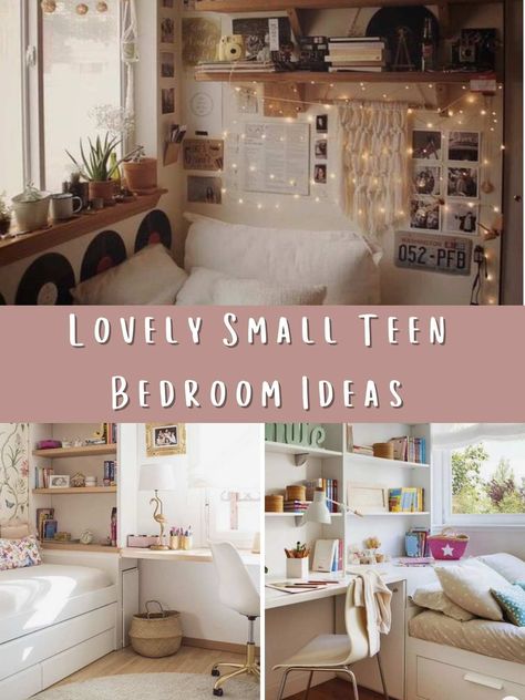 61 Coziest Small Teen Bedroom Ideas - momma teen Small Bedroom Decor Ideas For Teens, Small Teen Bedroom Ideas, Teen Bedroom Layout, Small Teen Room, Small Room Girl, Small Teen Bedroom, Room Vision Board, Girl Room Inspiration, Small Bedroom Layout