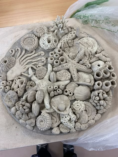 Gcse Art 3d Final Piece, Advanced Ceramics Projects, Ocean Sculpture Ideas, Sea Life Clay Sculptures, Ceramics Sea Inspired, Sea Inspired Sculpture, Ceramic Coral Reefs, Coral Reef Ceramic Sculpture, Coral Sculpture