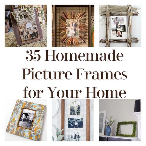 Homemade Picture Frames Diy, Diy Old Picture Frame Ideas, Photo Frame Ideas Handmade Easy, Making Picture Frames Diy, Decorated Picture Frames Diy, Homemade Picture Frame Ideas, Rustic Picture Frames Diy, Diy Picture Frames Ideas Crafts, Diy Collage Picture Frames