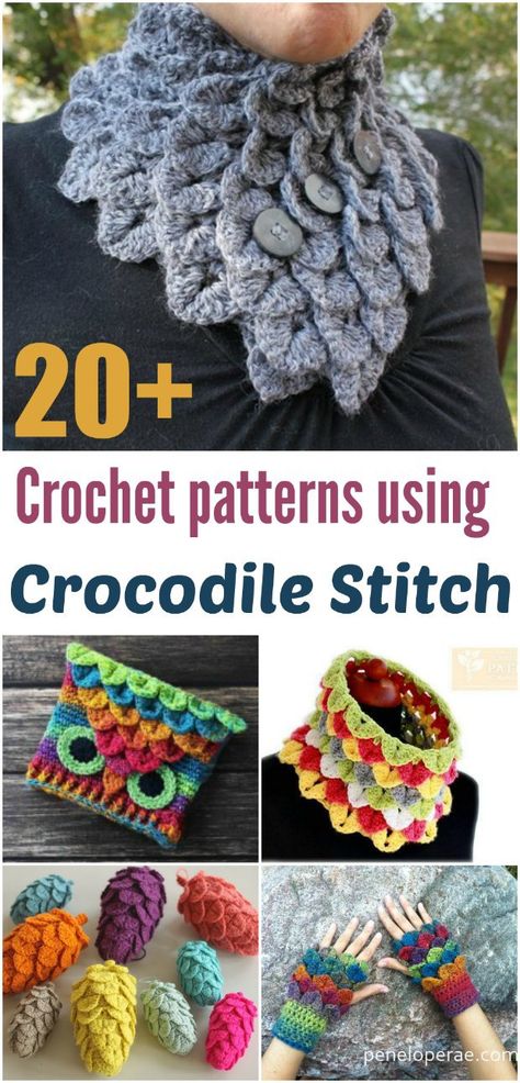 Crochet Crocodile Stitch Tutorial, Crochet Crocodile Stitch Pattern, Crocodile Crochet, Crochet Crocodile, Crochet Stitches Diagram, Crocodile Stitch, Crochet Dragon, Stitch Tutorial, Manta Crochet