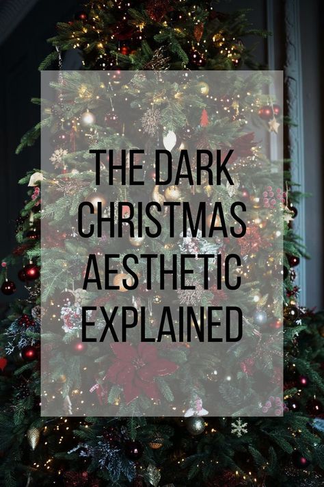 Dark Christmas Aesthetic, Black Xmas Tree, Dark Academia Christmas, Christmas Tree Aesthetic, Black Christmas Tree Decorations, Pagan Christmas, Black Christmas Tree, Tree Aesthetic, Inexpensive Christmas Gifts