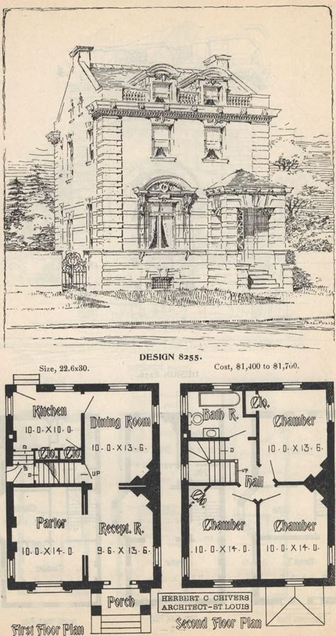 1900s House Plans, Tiny Castle House, Small Castle House Plans, 1890 House, 1890s House, Italian House Plans, Scandinavian House Plans, Sears House Plans, Victorian Floor Plans