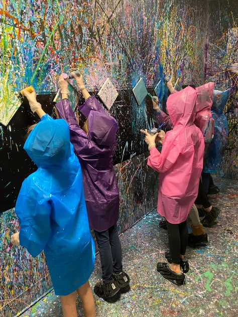 Paint Splatter and Smash rooms Rage Room Ideas, Rage Room Aesthetic, Paint Splatter Room, Paint Throwing, Paint Splatter Party, Splatter Room, Smash Room, Graffiti Eyes, Throwing Paint