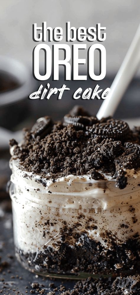 Oreo Dirt Cake [20 Minutes] – Chasety Dirt Dessert Recipe, Dirt Cake Cups, Dirt Pudding Recipes, Oreo Dirt Pudding, Dirt Recipe, Dirt Dessert, Oreo Dirt Cake, Dirt Cake Recipes, Dirt Pudding