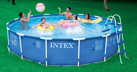 INTEX® Pools - Above Ground Pools Starting @ $99 Intex Swimming Pool, Patio Chico, Above Ground Pool Cover, Swimming Pool Kits, Easy Set Pools, Piscina Intex, Camping Bedarf, 30 Percent Off, Family Swimming