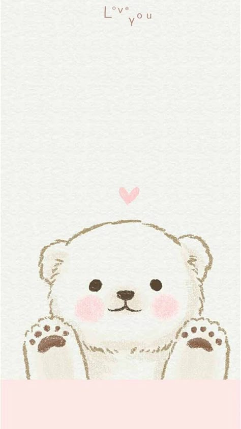 Iphone Wallpapers, Polar Bear, Full Hd, Cute Wallpapers, Cute Drawings, Phone Wallpaper, Bears, I Love You, Doodles