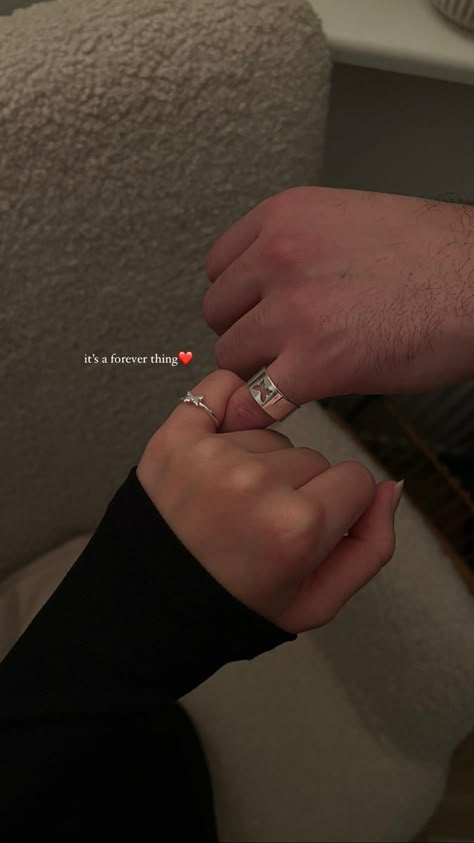 Love | Instagram | Valentines day | Story | matching rings | Story Captions For Instagram Love, Things To Do With Pictures For Boyfriend, Story For Love Instagram, Stories Ideas With Boyfriend, Aesthetic Love Story Instagram, Promise Ring Instagram Story, Couple Photo Instagram Story Ideas, Valentine Day Story Ideas, Love Caption For Instagram Story