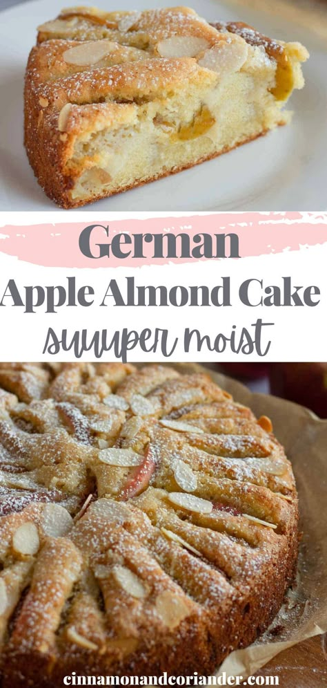 Apple Marzipan Cake, Almond Paste Cake Recipes, Dutch Almond Pastry, German Fruit Flan, Quick And Easy German Recipes, Recipes Using Almond Paste Desserts, Elegant Apple Desserts, Dutch Dessert Recipes, European Baked Goods