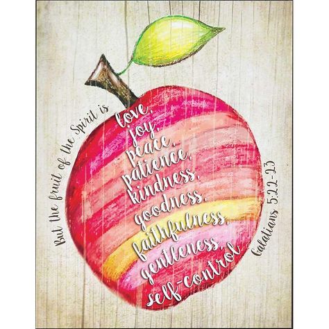 Apple Items, Apple Kitchen Decor, Galatians 5 22 23, Spirit Signs, Galatians 5 22, Fruits Of The Spirit, Bible Journaling Ideas Drawings, Fruit Decor, Fruit Wallpaper