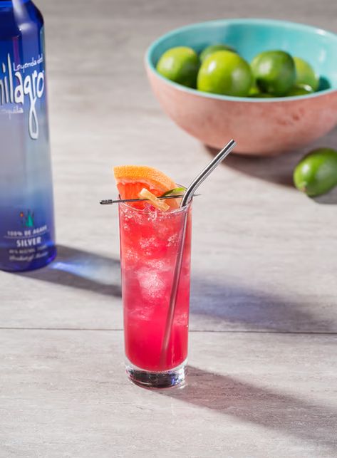 Milagro Tequila Recipes, Jamaica Drink, Milagro Tequila, Tequila Sunrise Cocktail, Hibiscus Syrup, Sunrise Cocktail, Tequila Recipe, Easy Margarita, Tequila Drinks