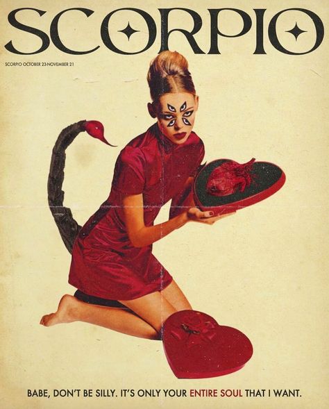 Scorpio Zodiac Sign Scorpio + Core + Aesthetic, Retro Zodiac, Vintage Astrology, Zodiac Fashion, Scorpio Art, Scorpio Women, Scorpio Girl, Scorpio Birthday, Scorpio Zodiac Sign