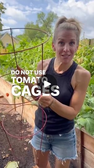 87K views · 546 reactions | Want to learn all my tips on planning out your own garden for the summer? Comment SUMMER and I’ll send you the link to join my Summer Garden Challenge

Have you made this mistake!!!?😮

The first year I was running my business I had wonderful soil and agreed to use my clients’ tomato cages when I planted out all their tomatoes for spring. 

I returned back to the garden a few weeks later and the cages had fallen over 🫢 the vines had all grown up and over the tomato cages and it was a crazy mess. 

That’s when I switched to trellises instead. 

Tomato cages work best for bush plants-not vining ones. So use them for small bush tomatoes, eggplants and peppers (not vining tomatoes). 

Then comment SUMMER to join me for the Summer Garden Challenge-happening soon!

# Homemade Tomato Cages, Uses For Tomato Cages, Tomato Cages Gardening, Tomato Support Ideas, Bush Tomatoes, Plant Cages, Tomato Trellis, Tomato Vine, Bush Plant