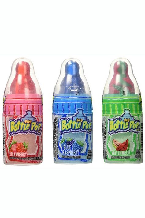 Bottle Pop Candy, Baby Bottle Favors, Hard Candy Lollipops, Best Baby Bottles, Baby Pop, Kids Bottle, Creative Baby Shower, Retro Candy, Candy Brands