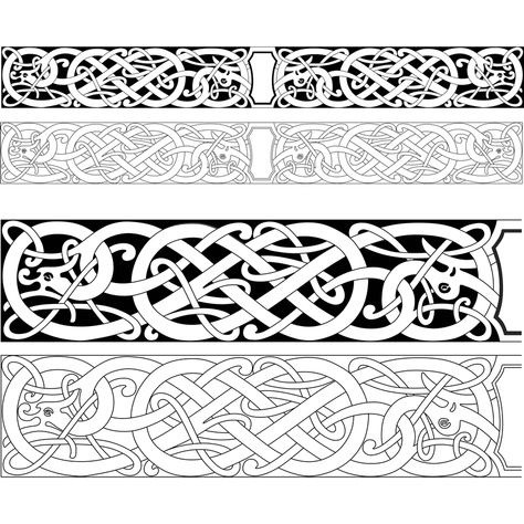 dragon carving pattern - Google Search Vikings Art, Viking Knotwork, Viking Ornament, Norse Design, Viking Embroidery, Viking Pattern, Viking Designs, Nordic Tattoo, Norse Tattoo