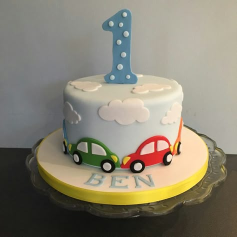 Car First Birthday Cake, Car Cake Decoration, Birthday Cake One Year Old Boy, Birthday Cake Cars Boy, Birthday Cake For 2 Year Boy, Birthday Cake 2 Year Boy, Birthday Cake With Cars, Birthday Cake Car Theme, Car Cake Designs For Kids