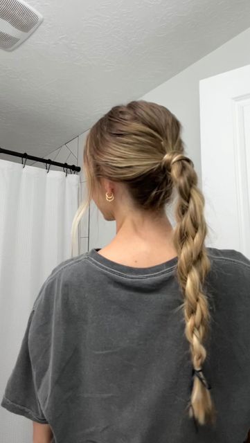 ZOEY BARNUM // ST GEORGE UT & MESQUITE NV HAIRSTYLIST on Instagram: "rope braids on rope braids on rope braids!!😍 such a simple style that looks so complicated! make people think you put a lot of effort into your hair but you really just put it in a ponytail and twisted it a couple times🤪 #hairstyle #hairstyles #hairstyletutorial #hairtutorial #hairinspo #hairinspiration #hair #hairstylist #hairstylistlife #stghairstylist #stgeorgeutahhairstylist #hairstlistproblems #hairgoals #hairideas #stgeorgehair #stgeorgehairstylist #stgeorgehair #stgeorgehairstylist #stgeorgehairsalon #utahhair #holidayhair #holidayhairstyle #viralstyle #hairhacks #hairstyleinspo #easyhairstyles" Cute Outfit With Braids, Hairstyle Ideas For Blonde Hair, Horseback Riding Hairstyles Braids, Milkmaid Braid Half Up Half Down, Braided Hairstyle Ponytail, Cute Hairstyles Fine Hair, Cute Hairstyles Brunette, Rope Braids Hairstyles, Plaits In Hair