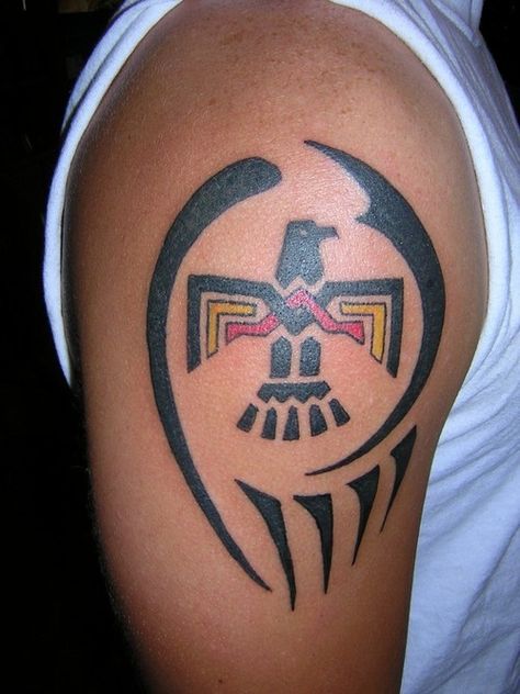 Cool Ojibwa tattoo Ojibwe Tattoo, Ojibwe Tribe, Thunderbird Tattoo, Bear Paw Tattoos, Paw Tattoos, Native Humor, Indian Tattoo Design, Thunder Bird, Brother Tattoos