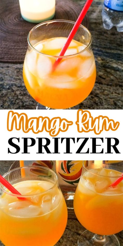 Mango Rum Drinks, Rum Drinks Recipes, Mango Cocktail, Mango Rum, Mango Drinks, Delicious Drink Recipes, Mango Flavor, Rum Drinks, Boozy Drinks