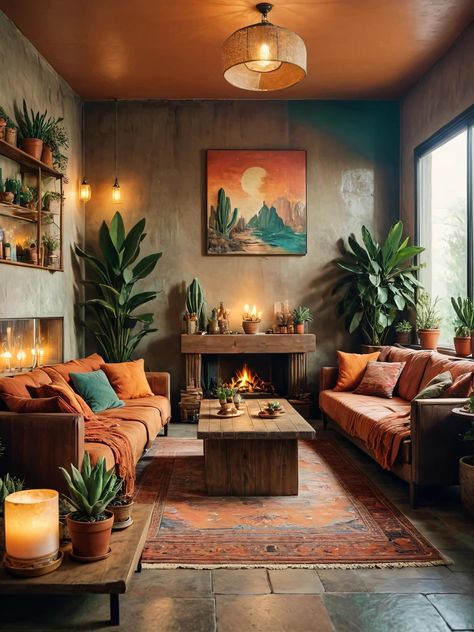 Southwest Living Room, Desert Living Room, Southwest Living, Earthy Living Room, Stil Boho, Decoration Inspiration, Boho Living, Boho Living Room, Living Room Inspo