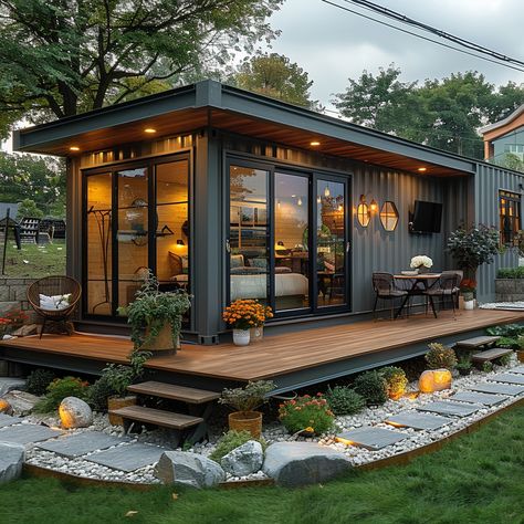 Ideal locations for container homes: urban vs. rural. Choosing the best setting depends on sustainability, affordability, and aesthetics, as these homes gain popularity. Small Shipping Container Homes, Container Home Exterior, Shipping Container Home Interior, Container Community, Container House Design Ideas, Resort Bungalow, Prefab Container Homes, Tiny Container House, Shipping Container Home Designs