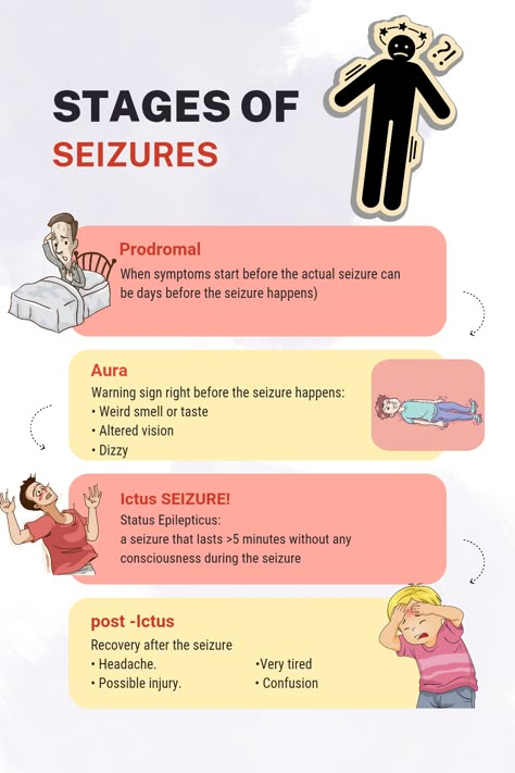 Understanding the Different Stages of Seizures Natural Remedies For Seizures, Seizures Nursing, Simple Nursing Study Guides, Focal Seizures, Medical Essentials, Nursing Aesthetic, Simple Nursing, Types Of Seizures, Seizures Awareness