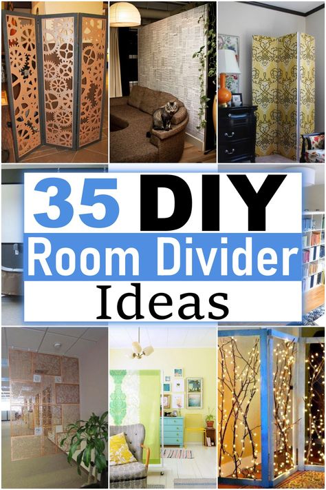 35 DIY Room Divider Plans For Modern Look - DIY Crafts Room Divider Hanging From Ceiling, Entryway Room Divider Ideas, Diy Separation Wall, How To Make Room Dividers Diy, How To Build A Room Divider, Diy Sliding Door Room Divider, Diy Privacy Curtains Room Dividers, Foldable Room Divider Ideas, Creative Room Divider Ideas