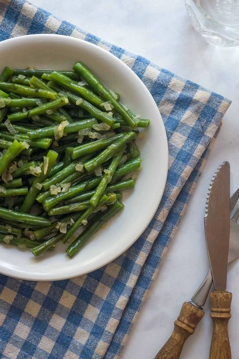 German Green Beans, Pork Pot Roast, German Side Dishes, Seasoned Green Beans, Pan Fried Potatoes, Braised Greens, Wine Dinner, Veggie Side Dishes, Vegetable Sides