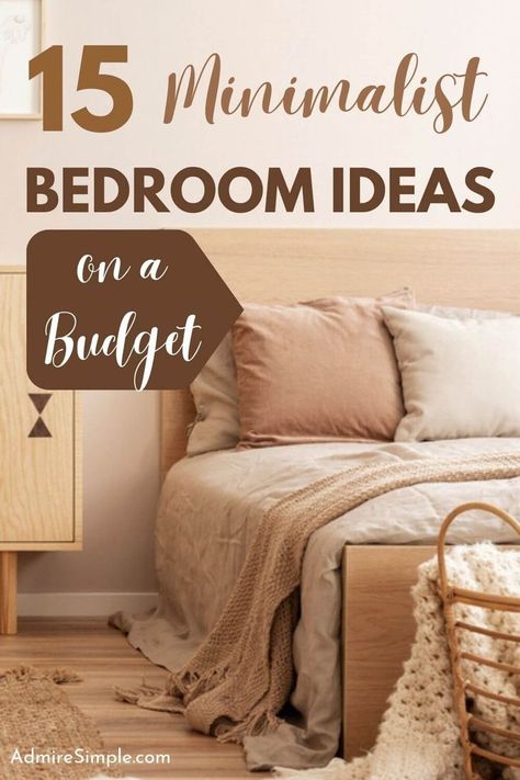 15 budget-friendly minimalist bedroom designs. Whether you are a minimalist, have a small bedroom, or are on a tight budget, check out these minimalist bedroom decor ideas that will help you create a cozy bedroom style that speaks to you. Bedroom Inspirations Minimalist Comfy, Peaceful Bedroom Ideas Minimalist, Simple Decorating Ideas For The Bedroom, Minimalist Master Room Design, Woman Bedroom Ideas Minimalist, Minimalist Bedroom On A Budget, Bedroom Decor For Couples Minimalist, Bedroom Ideas Minimalist Cozy Comfy, Simplest Bedroom Ideas