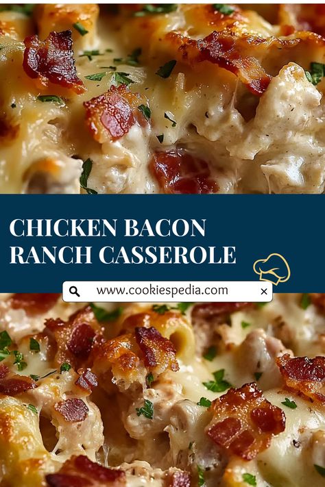 Looking for an easy recipe that’s a hit at any party? This Chicken Bacon Ranch Casserole is creamy, cheesy, and loaded with flavor! Made with tender chicken, crispy bacon, and a delicious Ranch-Alfredo sauce, it's a crowd-pleaser that’s super simple to make. Serve up this tasty dish and watch it disappear fast! 😋 Family Dinner Ideas Chicken, Hamburger Meat Recipes Ground, Spicy Ranch Dressing, Ground Beef Recipes For Kids, Beef Recipes For Dinner Healthy, Ground Beef Recipes Keto, Beef Recipes Keto, Bacon Ranch Casserole, Keto Ground Beef Recipes