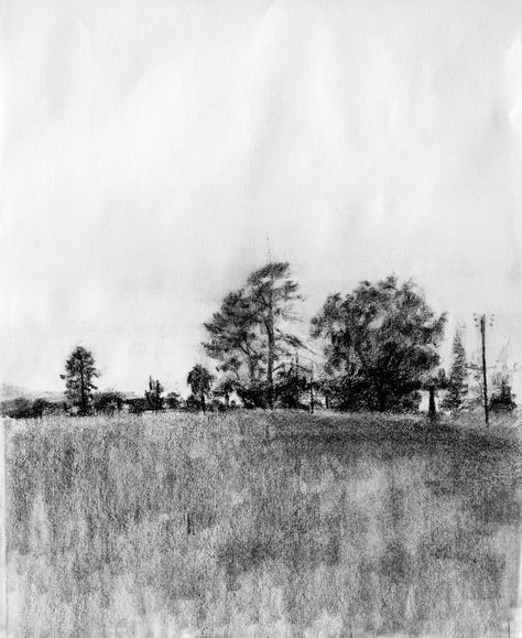 Sergio Lopez. Charcoal Landscape ... Landscape Pencil Drawings, Pencil Drawing Tutorials, Art Charcoal, Landscape Sketch, Charcoal Sketch, Charcoal Art, 수채화 그림, Landscape Drawings, Charcoal Drawing