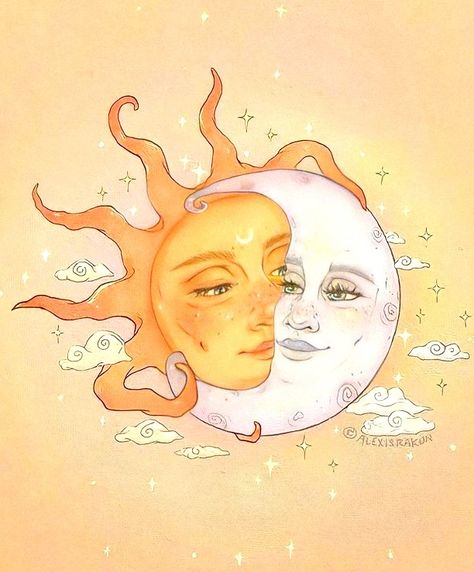 Moon And Sun Kissing, Sun And Moon Matching Pfp, Sun Core, Sol And Luna, Sun And Moon Art, Moon And Sun, Moon Art, Minimalist Tattoo, Sun And Moon