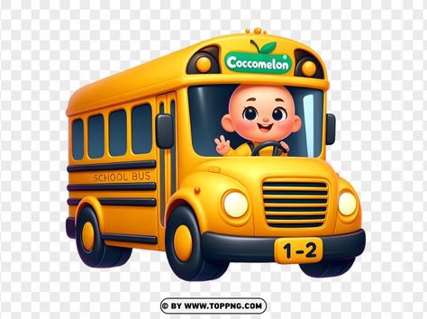 Cocomelon Bus, School Bus, Png Clipart, Banners, Presentation, Happy Birthday, ? Logo, Yellow, Birthday