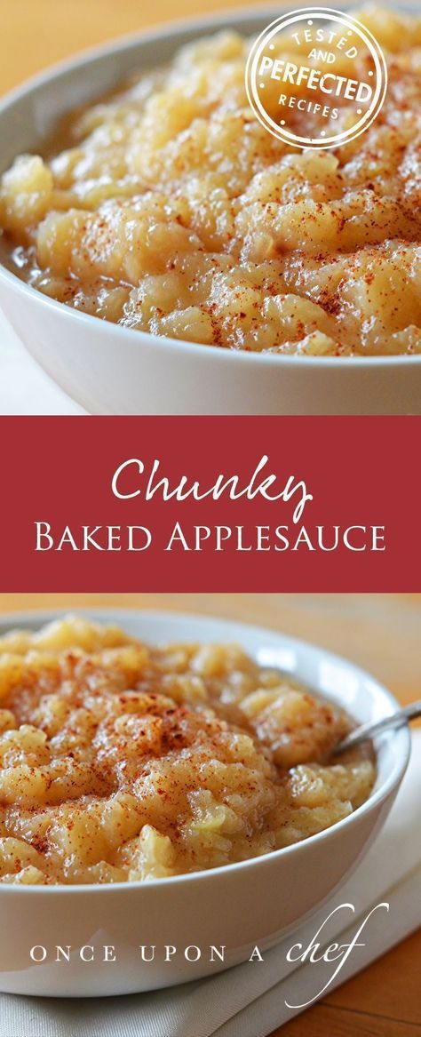 Apr 5, 2018 - Delicious homemade applesauce baked in the oven. TESTED & PERFECTED RECIPE Baked Applesauce, Homemade Chunky Applesauce, Chunky Applesauce Recipe, Chunky Applesauce, Starters For Dinner, Baking With Applesauce, Once Upon A Chef, Apple Sauce Recipes, Easy Brunch Recipes