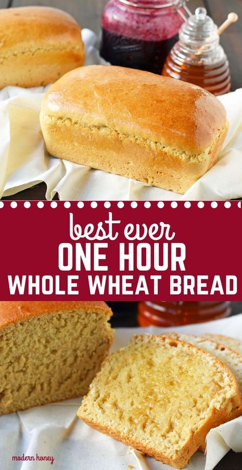 Homemade Whole Wheat Bread, Wheat Flour Recipes, Easy Homemade Bread, Best Homemade Bread Recipe, Honey Wheat Bread, Recipe Bread, Wheat Bread Recipe, Wheat Recipes, Homemade Bread Easy