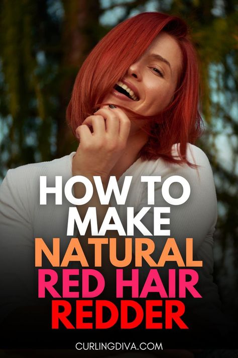 How to make natural red hair redder How To Brighten Red Hair, Hair Gloss For Redheads, Fine Red Hair, Red Hair Outfits What To Wear With, Red And Ginger Hair, Natural Red Hair Dye, Red Hair Fade, Best Red Hair Dye, Red Hair Care