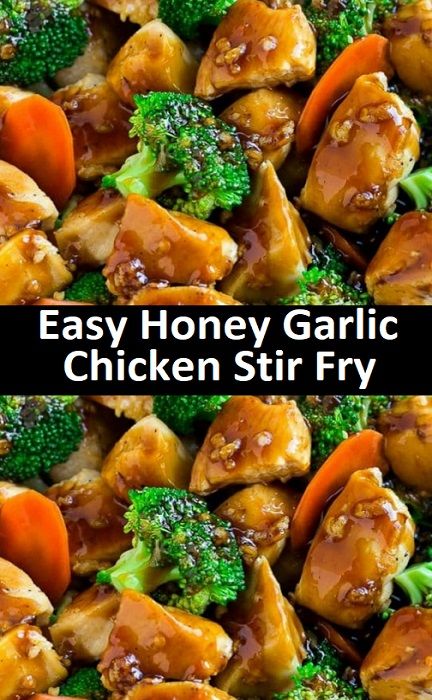 Easy Honey Garlic Chicken Stir Fry Stir Fry Chicken And Broccoli, Honey Garlic Chicken Stir Fry, Broccoli Healthy, Healthy Chicken Recipe, Easy Honey Garlic Chicken, Stir Fry Chicken, Garlic Chicken Stir Fry, Easy Stir Fry Recipes, Healthy Stir Fry