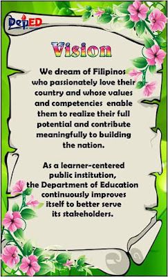 Deped Mission Vision Core Values Design, Deped Vision, Deped Mission, Classroom Bulletin Boards High School, Classroom Posters Elementary, Classroom Rules Printable, Teacher Fun Files, Birthday Sister Quotes, Summative Test