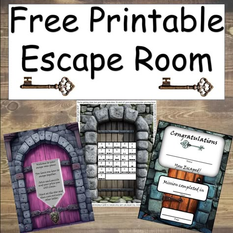 Free Printable Escape Room for Kids - Hands-On Teaching Ideas - Escape Rooms Halloween Escape Room Classroom Free, Escape Room Puzzles Printable, Digital Escape Room Free, Harry Potter Escape Room Ideas, Easy Escape Room Ideas For Kids, Escape Rooms For Teens, At Home Escape Room For Kids, Halloween Escape Room For Teens, Free Bible Escape Room Printable