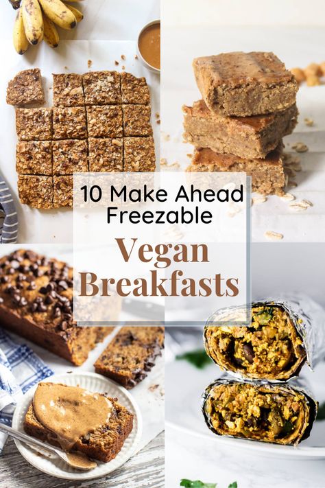 Quick Vegan Breakfast Ideas On The Go, Vegetarian Meal Prep Breakfast Ideas, Breakfast Ideas To Prep, Easy Vegan Breakfast Meal Prep, Vegan Breakfast Prep For The Week, Vegan Friendly Breakfast, Quick Vegan Breakfast On The Go, On The Go Vegan Breakfast, Vegan Breakfast Burrito Freezer